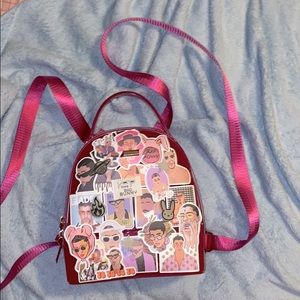 Pink bad bunny backpack